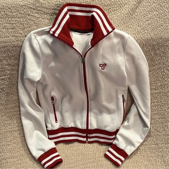 TNA Red & White Varsity Retro Jacket XXS - Picture 1 of 10